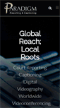 Mobile Screenshot of paradigmreporting.com